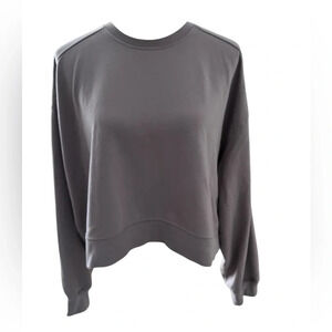 CUTS Women's Large Charcoal Grey Cropped Sweatshirt Soft